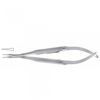 Barraquer Micro Needle Holder Straight - Very Delicate - Round Handle - With Lock Stainless Steel, 13 cm - 5"